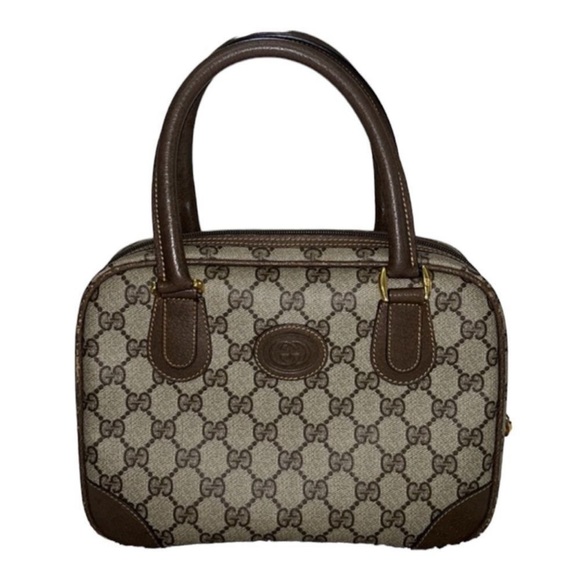 Gucci Handbags - Gucci Supreme Vintage Leather Satchel Handbag